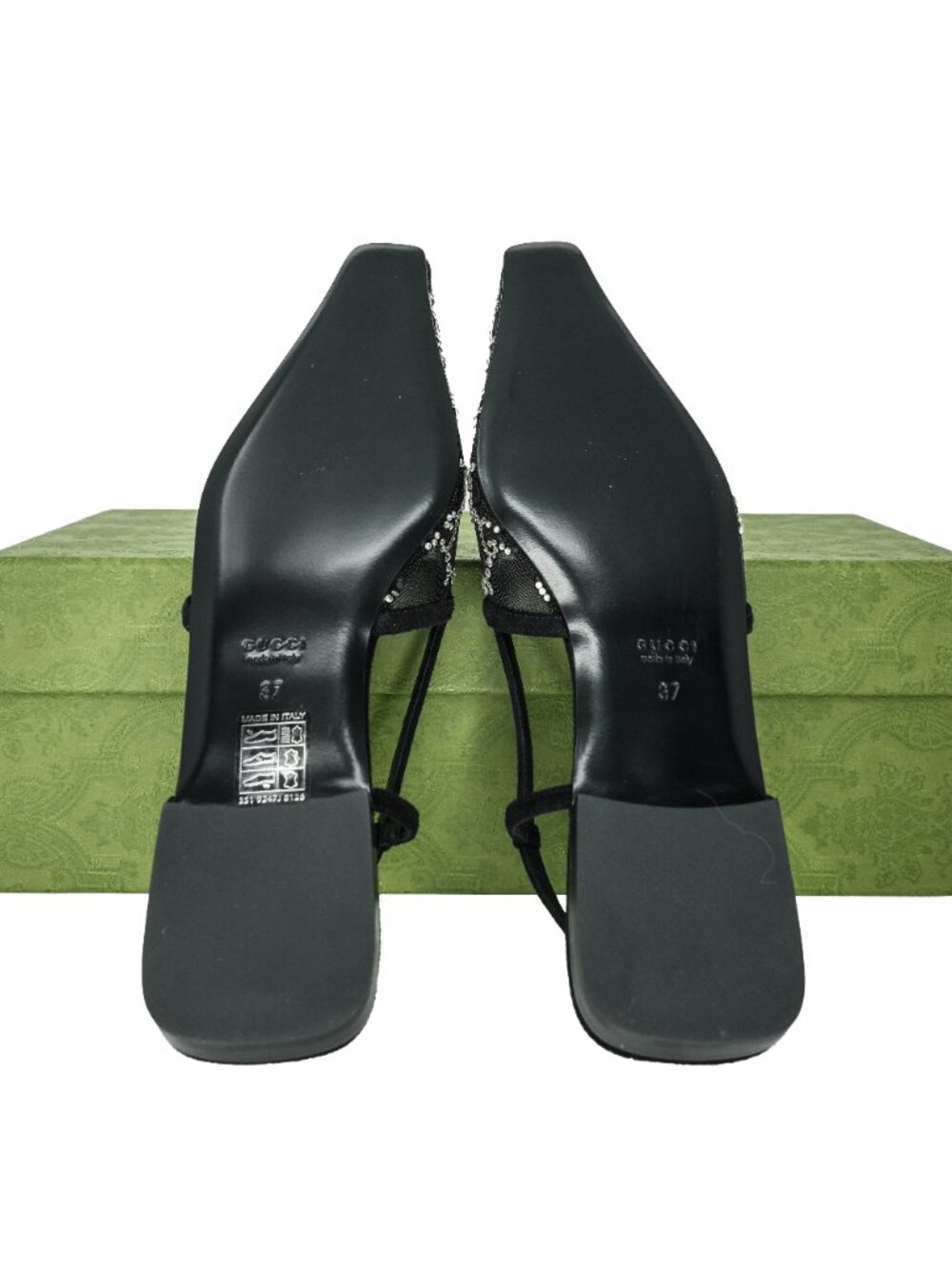 Gucci Crystal GG Mesh Slingback Pumps - Picture 10 of 10